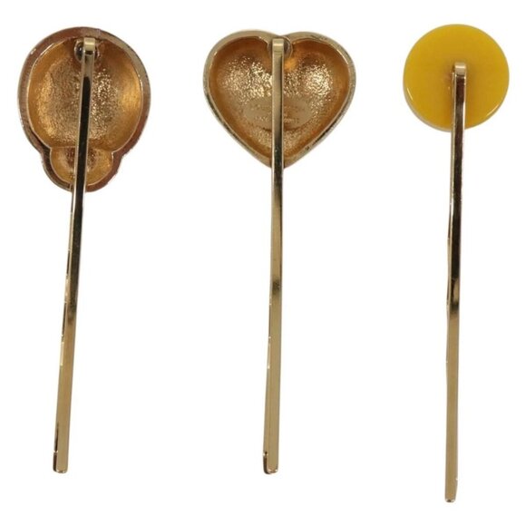 LOUIS VUITTON Kit Bullet Phrases Hair clip metal Gold M92349 LV Auth bs27708 - Picture 3 of 14